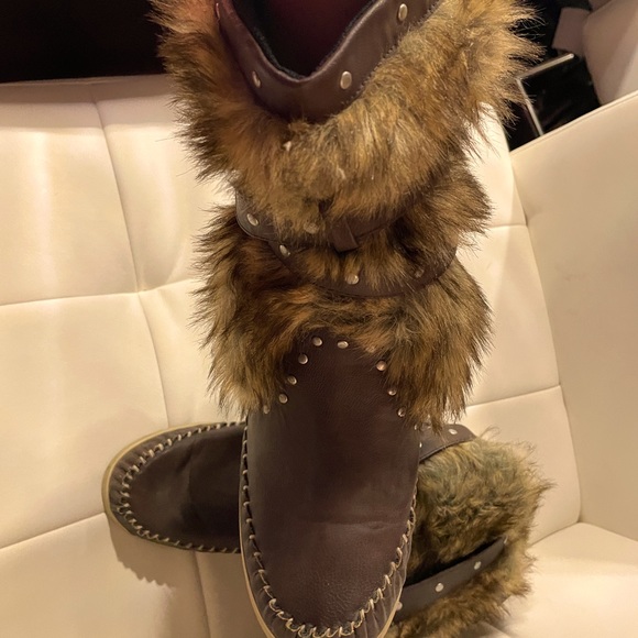 Faux fur western booties - Picture 4 of 6